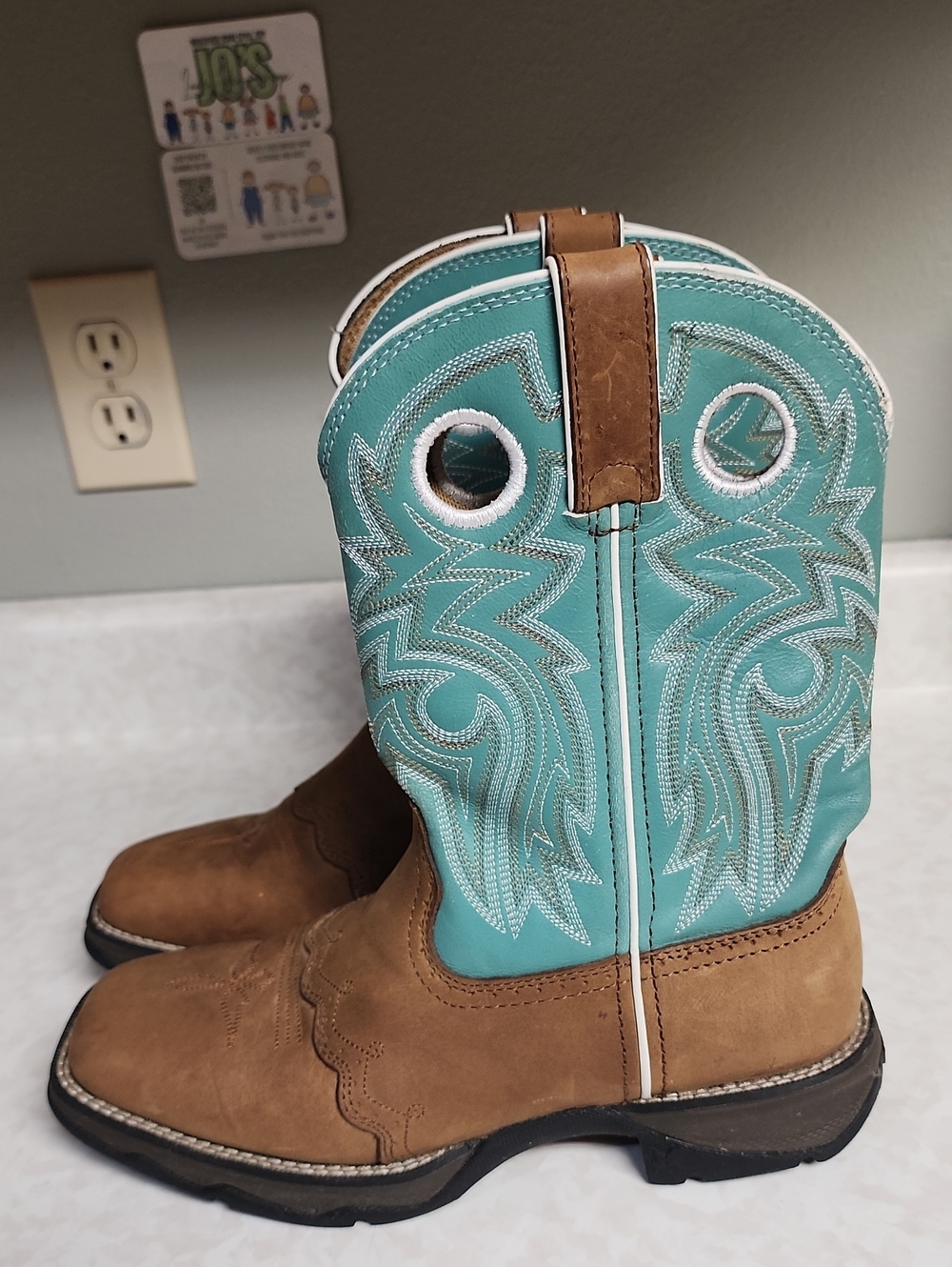 Durango Lady Rebel Powder and Lace Western boots womens 8 number 1141